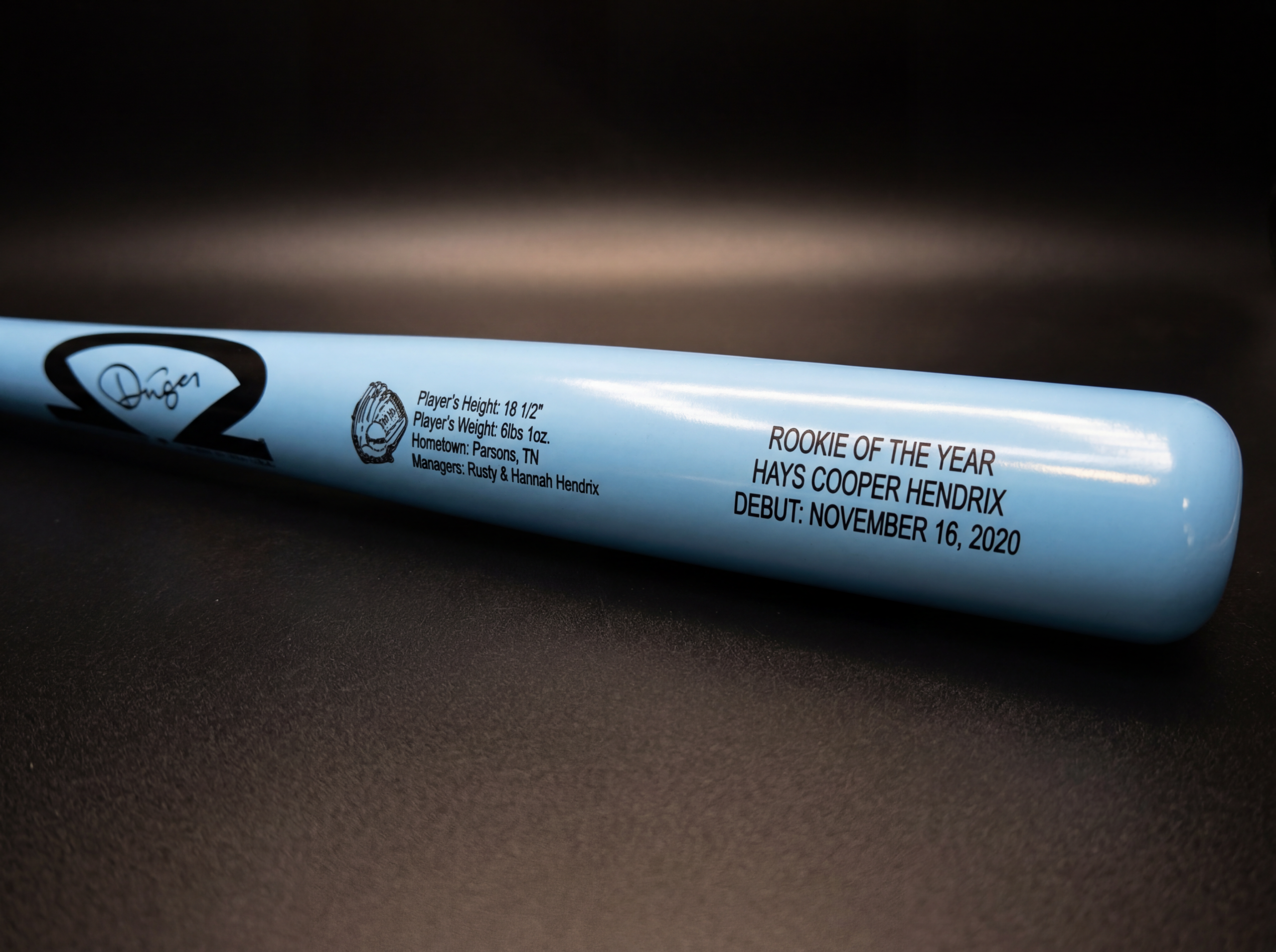 Dinger Birth Announcement Bat - Image 2