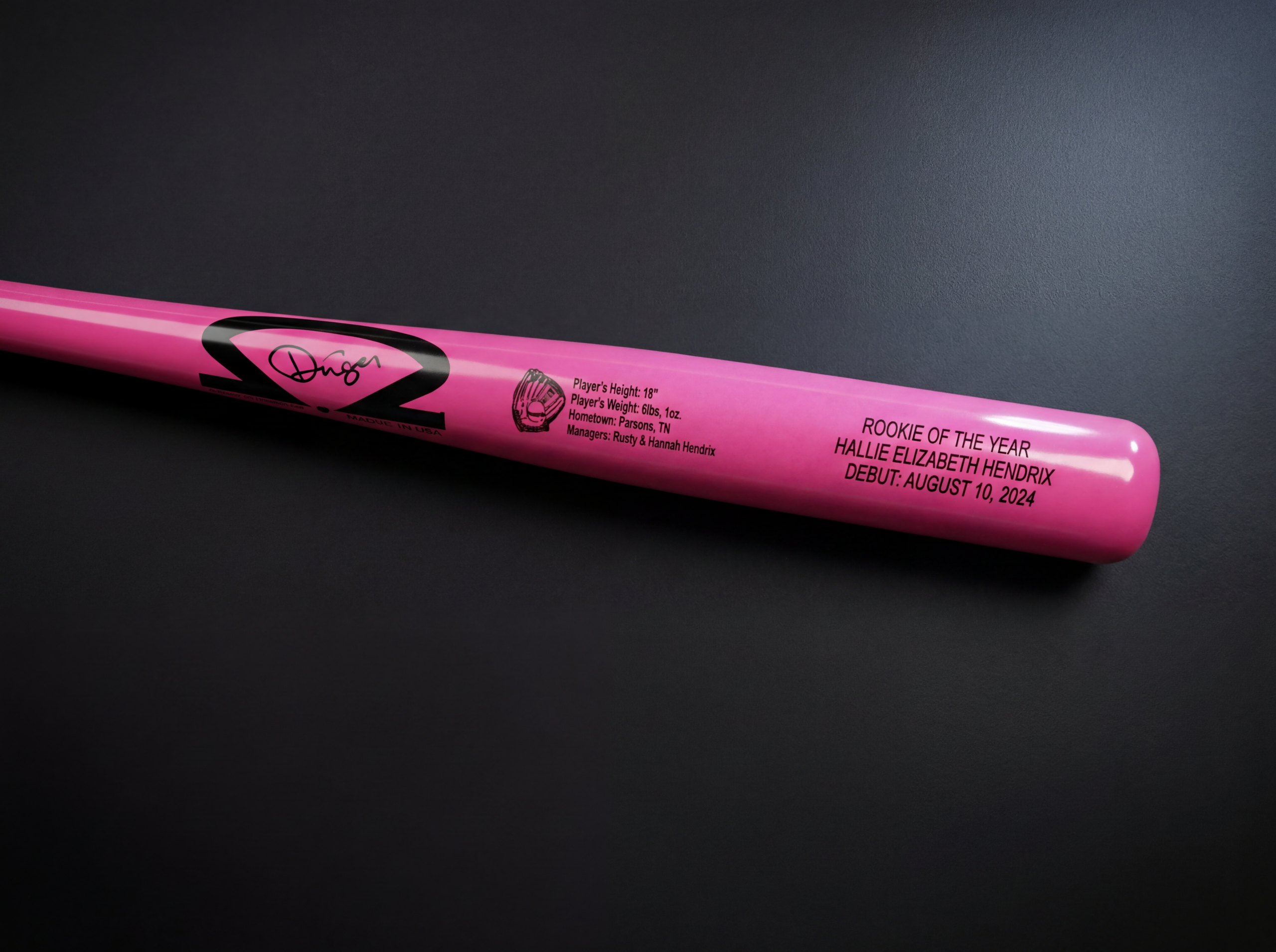 Dinger Birth Announcement Bat - Image 3